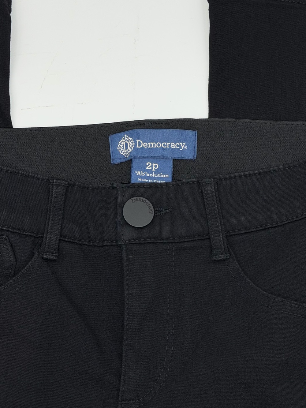 Democracy Ab"solution Kathryn Black Itty Bitty Bootcut Jeans Mid Rise 2P Petite - Picture 7 of 14